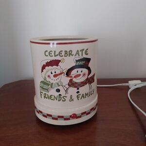 Festive Snowman Candle Holder